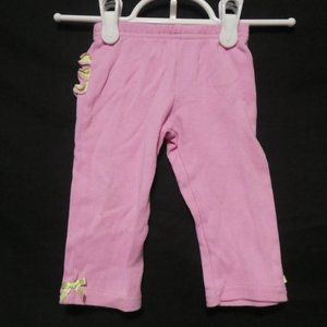 BABY GEAR | 6-9 months | Pink Girls Leggings | Ruffle Back | Bow Bottom Side Hem